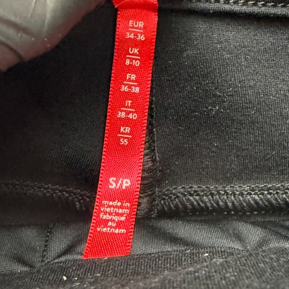 Spanx The Perfect Black Ponte Ankle Pants Womens Small Pull On Stretch High-Rise - Picture 13 of 16